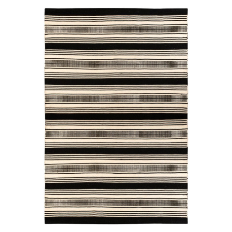 Čierno-biely obojstranný vonkajší koberec z recyklovaného plastu Green Decore Zambezi, 80 x 180 