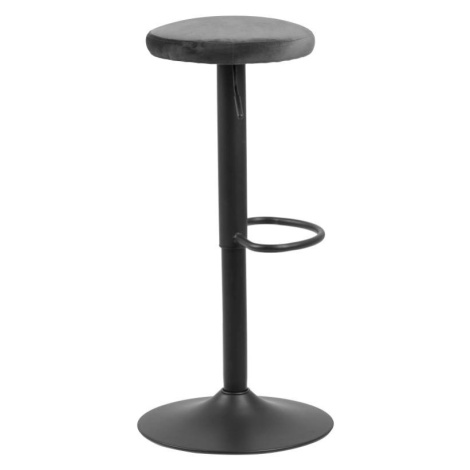 Dkton Moderná barová stolička Nenna, čierna-tmavo šedá