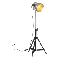 vidaXL Podlahová lampa 25 W starožitná strieborná 35x35x65/95 cm E27