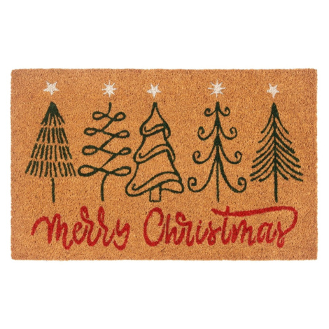 Rohožka s vianočným motívom z kokosového vlákna 40x70 cm Merry Christmas – Hanse Home