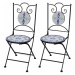 Záhradná skladacia stolička 2 ks Modrá,Záhradná skladacia stolička 2 ks Modrá