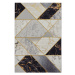 Kusový koberec Flair 105610 Noble Black Grey Gold – na ven i na doma - 80x165 cm Hanse Home Coll