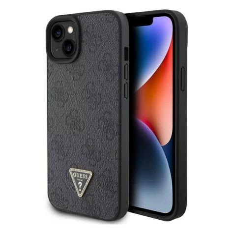 Kryt Guess GUHCP15SP4TDPK iPhone 15 6.1" black hardcase Leather 4G Diamond Triangle (GUHCP15SP4T