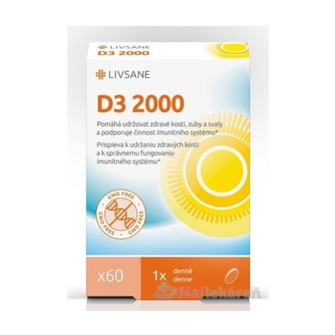 LIVSANE Vitamín D3 2000 IU 60 cps