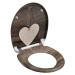 SCHÜTTE WC sedadlo s pomalým zatváraním WOOD HEART potlač duroplast