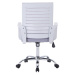 KONDELA Cage kancelárska stolička s podrúčkami sivá / biela / chróm