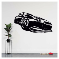 Drevená nálepka na stenu - Nissan GT-R