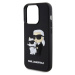 Karl Lagerfeld 3D Rubber Karl and Choupette Zadný Kryt pre iPhone 14 Pro Black