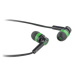 Defender Pulse 420, sluchátka s mikrofonem, bez ovládání hlasitosti, černo-zelená, špuntová, 3.5