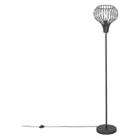 Moderná stojaca lampa čierna - Sapphira
