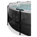 Bazén s pieskovou filtráciou Black Leather pool Exit Toys kruhový oceľová konštrukcia 450*122 cm