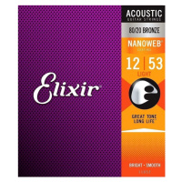 Elixir Acoustic 80/20 Bronze s NANOWEB .012 - .053