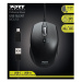 PORT optická myš SILENT, USB-A/USB-C, 3600 DPI, čierna