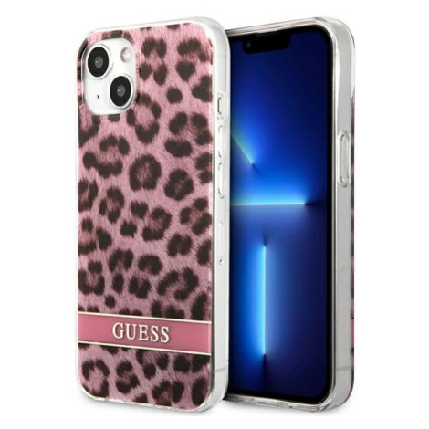 Kryt Guess GUHCP13SHSLEOP iPhone 13 mini 5,4" pink hardcase Leopard (GUHCP13SHSLEOP)