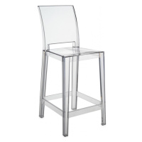 Kartell - Barová stolička One More Please nízka, transparentná