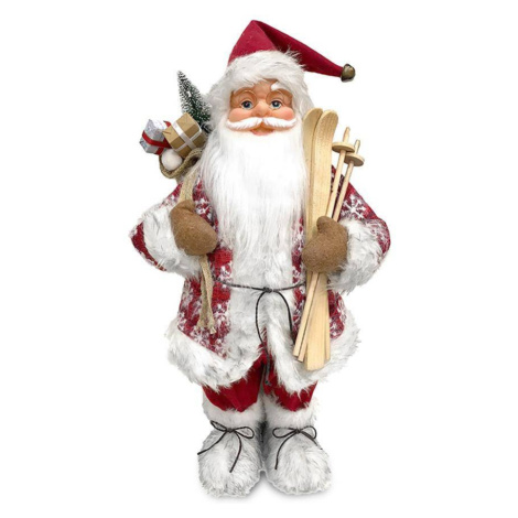 Dekorácia MagicHome Vianoce, Santa stojaci, červený, 46 cm