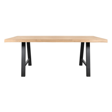Sconto Jedálenský stôl AMAYA AN dub/kov, šírka 140 cm, prírodná hrana Houseland