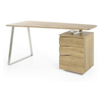 Písací stôl Gaut (masiv, dub, strieborná)