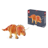 Janod Drevené 3D puzzle Dinosaurus Triceratops Dino 32 ks