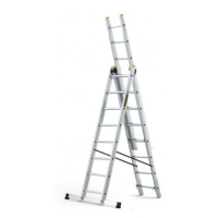 DRABEST Hliníkový rebrík PRO 3 x 8 priečok