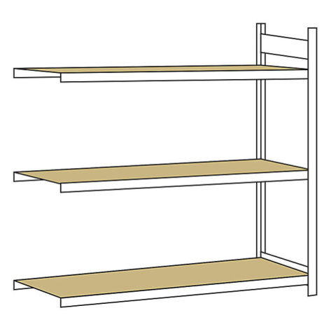 Regál s veľkým rozpätím, s drevotrieskovou doskou, výška 2000 mm SCHULTE