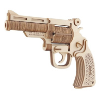 Woodcraft Drevené 3D puzzle Revolver M19