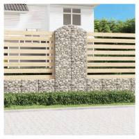 vidaXL Oblúkový gabionový kôš 100x30x220/240 cm pozinkované železo