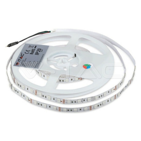 Súprava LED pásikov RGB svetla W/Remote 12V IP20 1000lm (V-TAC)
