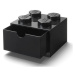 LEGO® stolový box 4 so zásuvkou čierna 158 x 158 x 113 mm