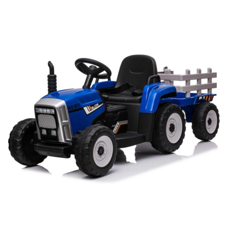 mamido Elektrický traktor s vlečkou T2 modrý