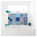 Sada 15 dekoratívnych samolepiek na stenu Ambiance Azur, 10 × 10 cm