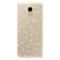 Odolné silikónové puzdro iSaprio - Abstract Triangles 03 - white - Samsung Galaxy J6