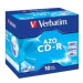 CD-R VERBATIM AZO Crystal 700MB 52x jewel case (bal=10ks)