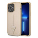 Kryt Guess GUHCP13LPSATLE iPhone 13 Pro 6,1" beige hardcase SaffianoTriangle Logo (GUHCP13LPSATL