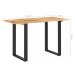 Jedálenský stôl masívne drevo / oceľ Dekorhome 118x58x76 cm,Jedálenský stôl masívne drevo / oceľ