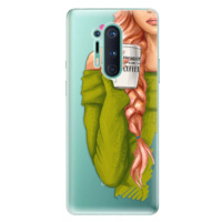 Odolné silikónové puzdro iSaprio - My Coffe and Redhead Girl - OnePlus 8 Pro