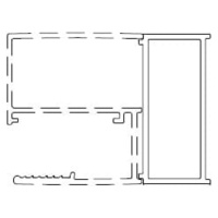 Rozširujúci profil pre sprchové dvere SAT Walk-In Xmotion chrom SATWIXMPROFILROZD