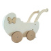 Dadaboom.sk Drevený kočík pre bábiky s dekoráciou biela + drevo