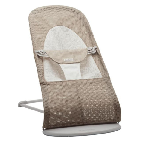 BABYBJÖRN Lehátko Balance Soft Grey Beige/White mesh, svetlá šedá konštrukcia Babybjörn