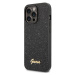 Guess PC/TPU Glitter Flakes Metal Logo Zadný Kryt pre iPhone 14 Pro Max Black