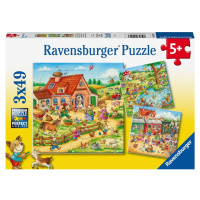Ravensburger Puzzle Prázdniny na vidieku 3 x 49 dielikov