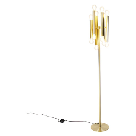 Vintage stojaca lampa zlatá 12-svetlá -Tubi QAZQA