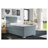 Expedo Čalúnená posteľ boxspring RENATA + topper, 90x200, sawana pik honey 72, ľavá