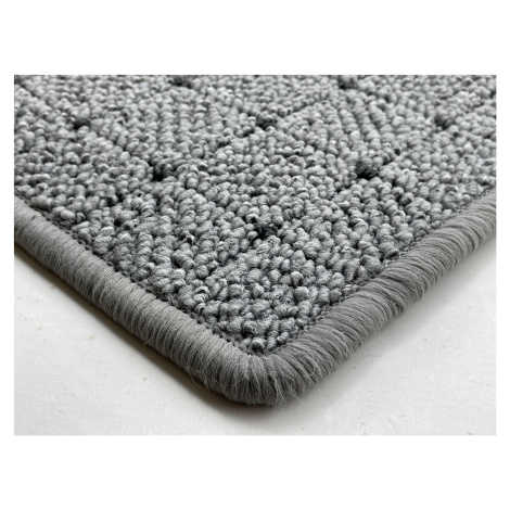 Kusový koberec Udinese šedý čtverec - 80x80 cm Vopi koberce