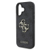 Guess PU 4G Metal Logo kryt pre iPhone 16 sivý