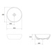 CERSANIT - Umývadlo na dosku LARGA ROUND biela mat (40X40) K677-018