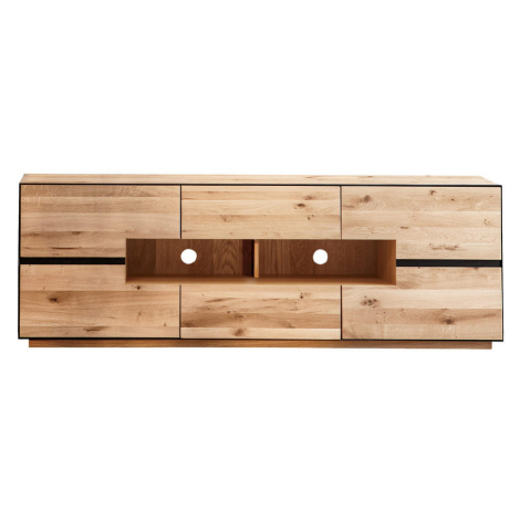 Linea Natura SKRINKA POD TV, divoký dub, antracitová, 181/62/47 cm