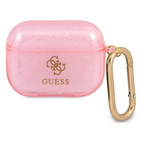 Obal Guess GUAPUCG4GP AirPods Pro cover pink Glitter Collection (GUAPUCG4GP)