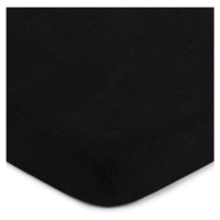 4home jersey prestieradlo čierna, 90 x 200 cm