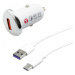 MOBILNET NAU-0027-USB-QC3.0 BIELA 3A QC3.0+TYPEC 5A KABEL AUTONABIJACKA 18W